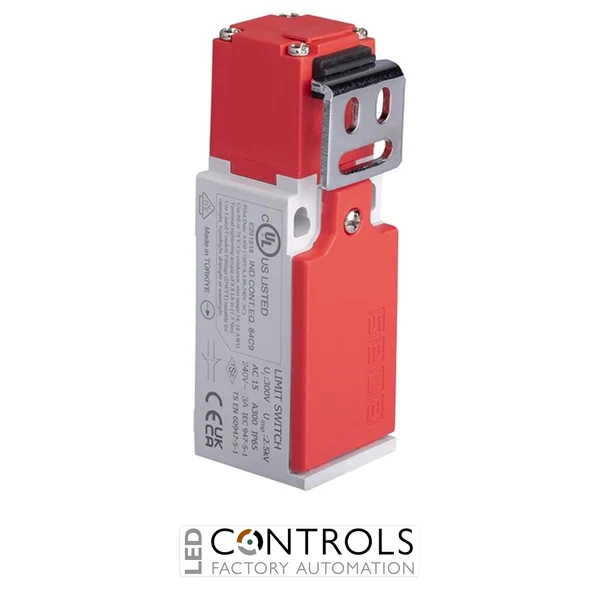 EMAS L5K13LUM321 EMAS L5 SERIES LIMIT SW. SNAP ACTION 1NC+1NO CURVED METAL KEY