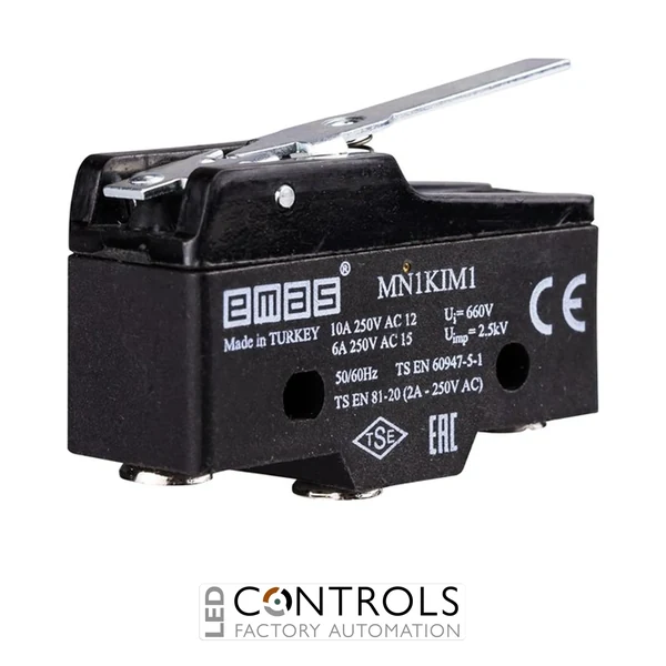 EMAS MN1KIM1 EMAS MN1 MINI SWITCH W METAL SHORT LEVER 1CO