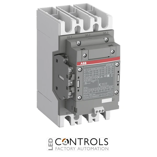 1SFL527002R3411 ABB AF205-30-11-34 205A 3 Pole 3NO Contactor, 1NO 1NC Auxiliary Contacts, 250-500V AC/DC Coil