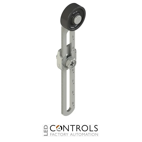 VN A00KP Pizzato Adjustable length straight metal revolving lever with technopolymer roller ? 20 mm