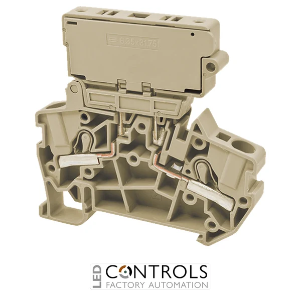 PFD2.5LD-220VACBEIGE IMO Push Fit Terminal 2.5mm, 24A, Double Deck