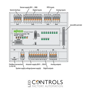 751-9301 Wago Compact 100 PLC with 2 Analogue/8 Digital Inputs 2 Analogue/4 Digital Outputs - image 6