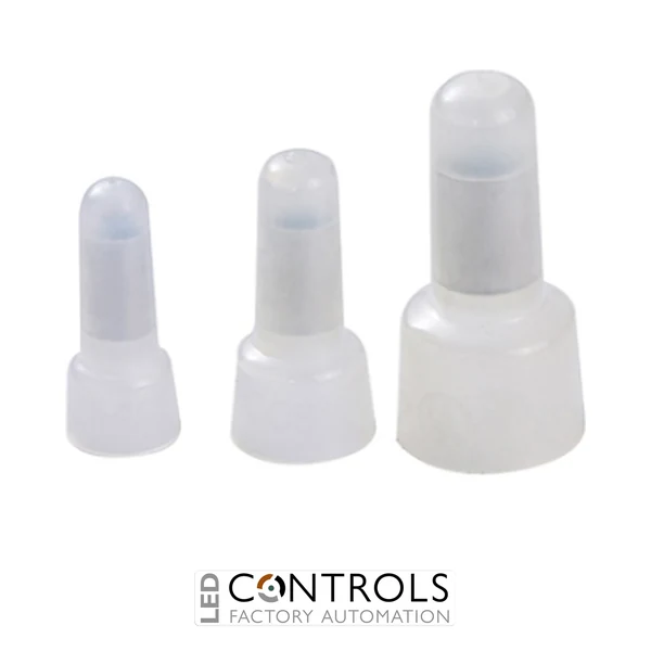 CE0515 Partex Closed End Connectors, For Wire 0.5 - 1.5mm², Clear, pack 100
