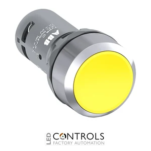 1SFA619100R3013 ABB CP1-30Y-10 Yellow Momentary Pushbutton 22 mm 1NO Chrome Bezel