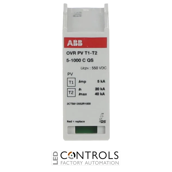 2CTB812052R1000 ABB OVR PV T1-T2 5-1000 C QS Replacement Surge Protection Cartridge