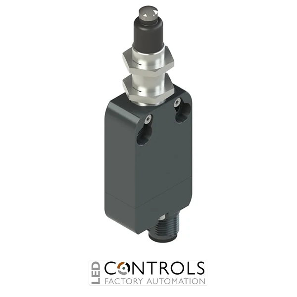 NA G110EE-SMK Pizzato Modular prewired switch with plunger, M12 threaded bearing and external rubber gasket