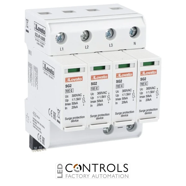 SG24PA300R - SURGE PROTECTION DEVICE TYPE 2 3P+N PLUGIN + RELAY