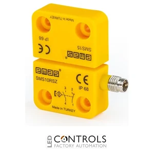 EMAS SMS10RSZ-S15 EMAS SMS RIGHT EXIT 1NC+1NO 5MM SENSE W/O LED M8 CONNECTOR 22MM RECTANGULAR MAGNETIC SWITCH - image 3