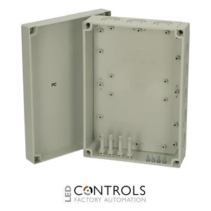 6016326 Fibox PCM 200/75 G Enclosure, Polycarbonate, metric knock-outs Grey cover