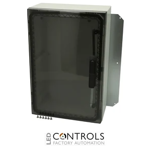 8121092 Fibox ARCA 604021ST Cabinet, Polycarbonate Transparent cover, Swinghandle, hinges on the long side