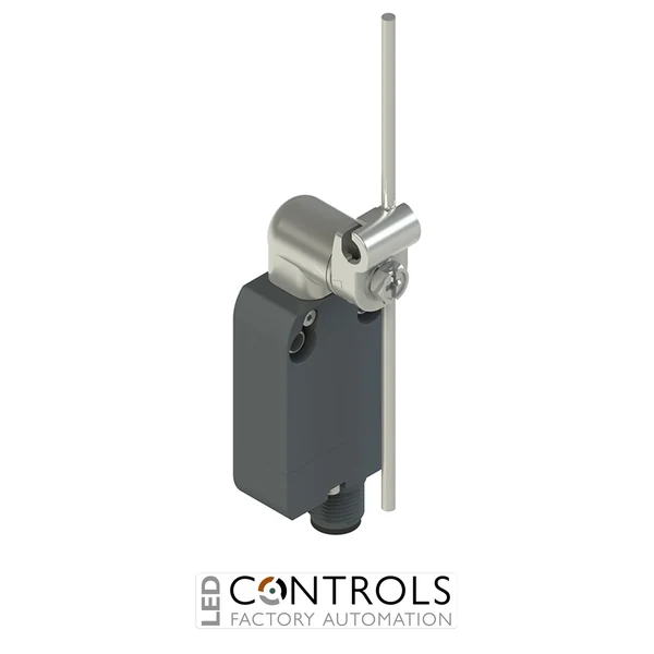 NF B112LE-SMK Pizzato Modular prewired switch with metal revolving lever with adjustable stainless steel rod  diam.3x125