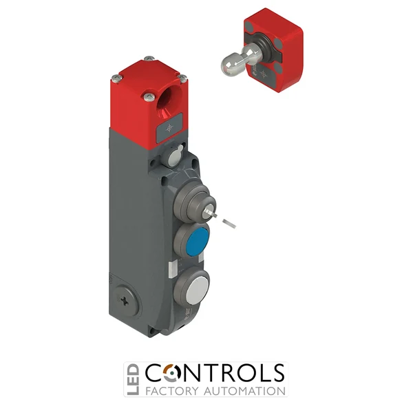 NG 2D1E429Y-F31 Pizzato NG series safety switch with lock and integrated control devices, with actuator