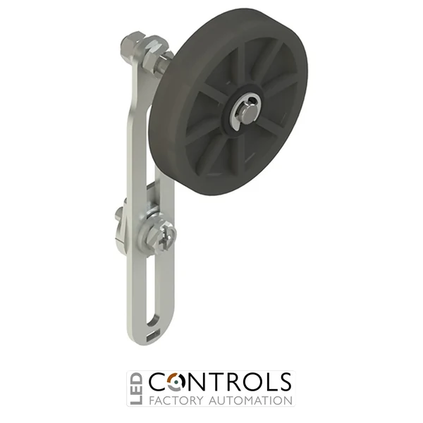 VF L35-R27 Pizzato Adjustable lever with overhanging rubber roller, 50 mm diameter
