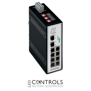 852-103 Wago Industrial-Switch;8-port 100Base-TX;2 Slots 100Base-FX;black