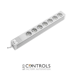DK7240.510 Rittal Socket strip CEE 7/5 (type E) 7-way 250 V 16 A LHD: 4826x44x44mm