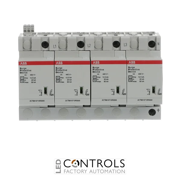 2CTB815710R4000 ABB OVR T1-T2 4L 12.5-440s P TS QS Type 1 + Type 2 Surge Protective Device