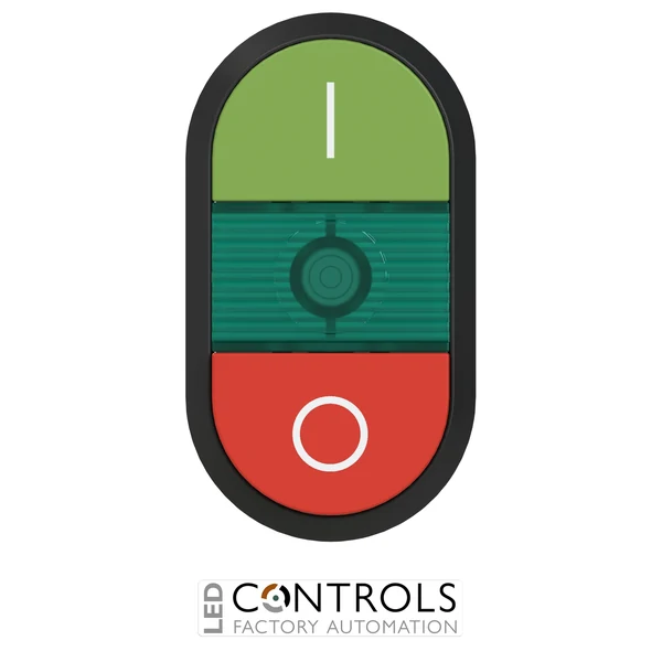 1SFA611142R1102 ABB MPD13-11G Illuminated Green/Red Double Pushbutton with Green Indicator