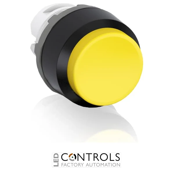 abb maintained yellow non-illuminated extended push button 22mm mp4-20y