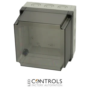 6016923 Fibox PCM 175/150 T Enclosure, Polycarbonate, metric knock-outs Smoked transparent cover