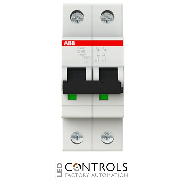 S202-C40 Miniature Circuit Breaker - 2P - C - 40 A