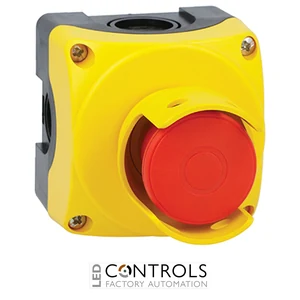 LPZP1B5611 - YLW CTRL STAT+40MM PUSH/PULL+1NC+PADLOCK