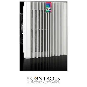 SK3239.824 Rittal SK Blue E+ Fan-And-Filter Unit, Emc, 100 MÂ³/H, 24 V (DC), WxHxD 204 X 204 X 105 mm, Ral 7035