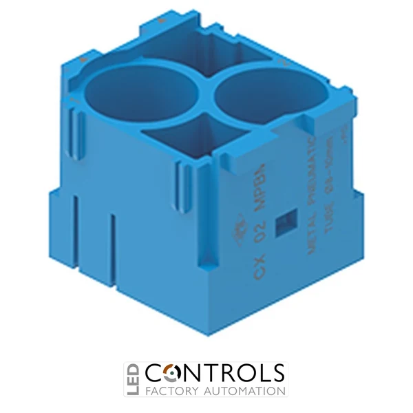 CX 02 MPBM ILME Male Modular unit with 2 seats for metal pneumatic contacts