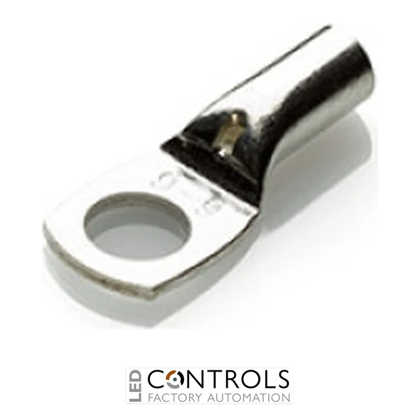 COL6-5 Partex copper tube ring terminal, 6mm², M5 stud, pack 100