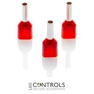 TCEF108F(1000) Partex FERRULE 1mm RED TWIN (1000)