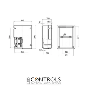 GW44210 Gewiss 380x300x120mm Electrical Enclosure/Panel Box IP56 Rated - image 3