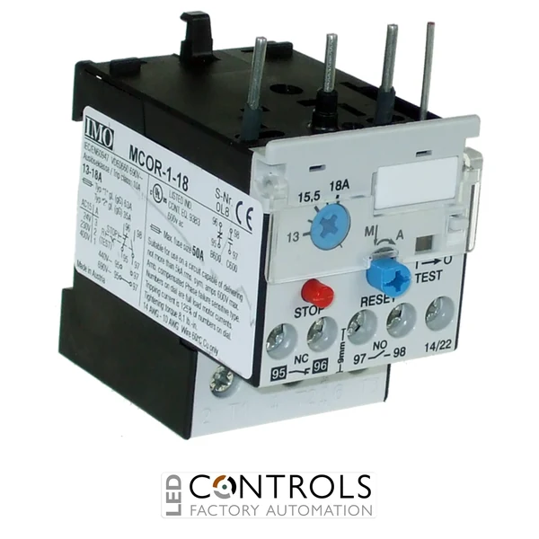 imo mcor-1-1.2 thermal overload relay for mc10-mc22 contactors 0.8-1.2 amps