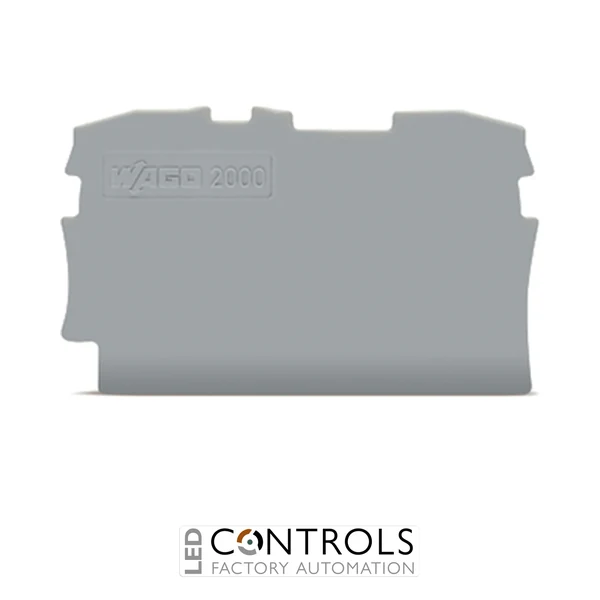 2000-1291 Wago End and intermediate plate;0.7 mm thick;gray