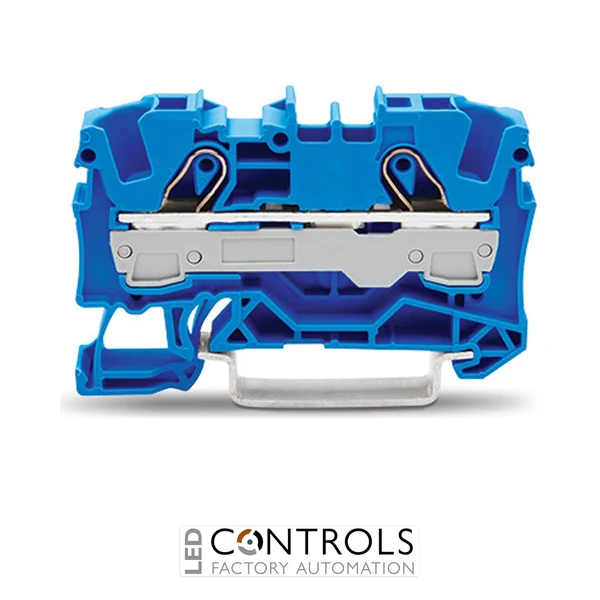 2006-1204 Wago 2-conductor through terminal block;6 mm²;for Ex e II and Ex i applications;blue
