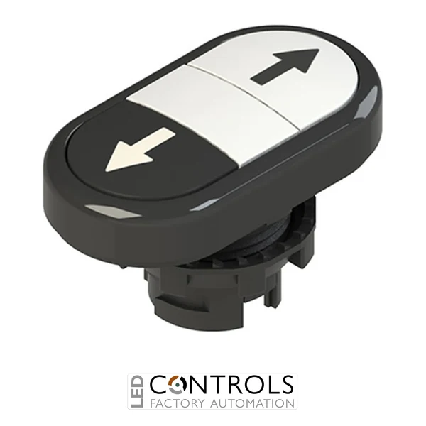 E2 1PDRL1AABN Pizzato Double lower flush pushbutton, with marking