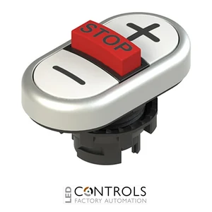 E2 1PTRS9AABC Pizzato Triple lower flush pushbutton, with marking