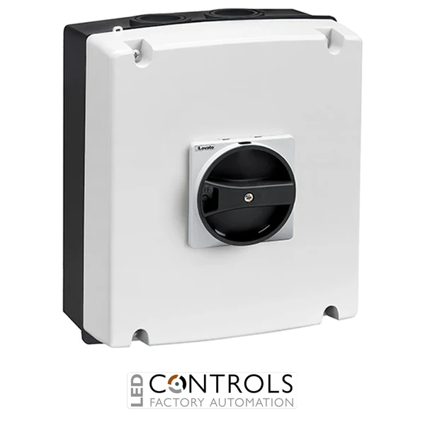 GAZ100CB - 3P SWITCH 100A-ENCLOS-BLACK HAND.PADLOCK