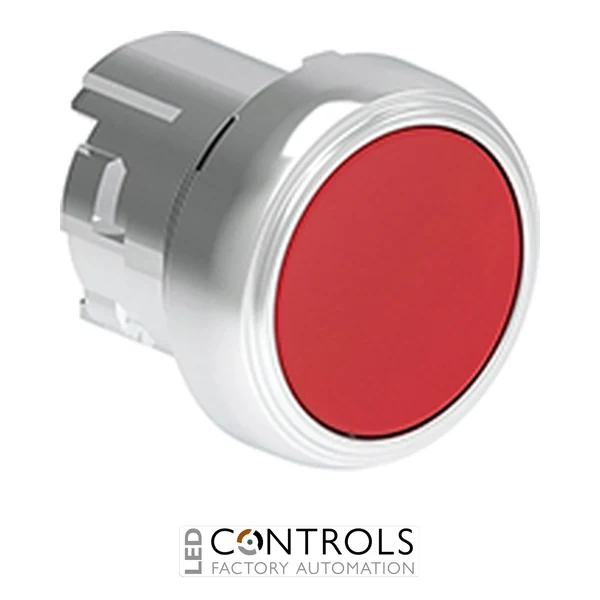 LOVATO LPSQ104 RED FLUSH PUSH-PUSH MET. BUTTON