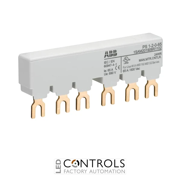 PS1-2-0-65 3-phase busbar for 2 MS116 / MS132, Ie=65A