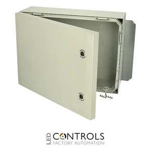 8120029N Fibox ARCA 608030 No MP Cabinet, Polycarbonate Grey cover, 2-point locking, hinges on the short side