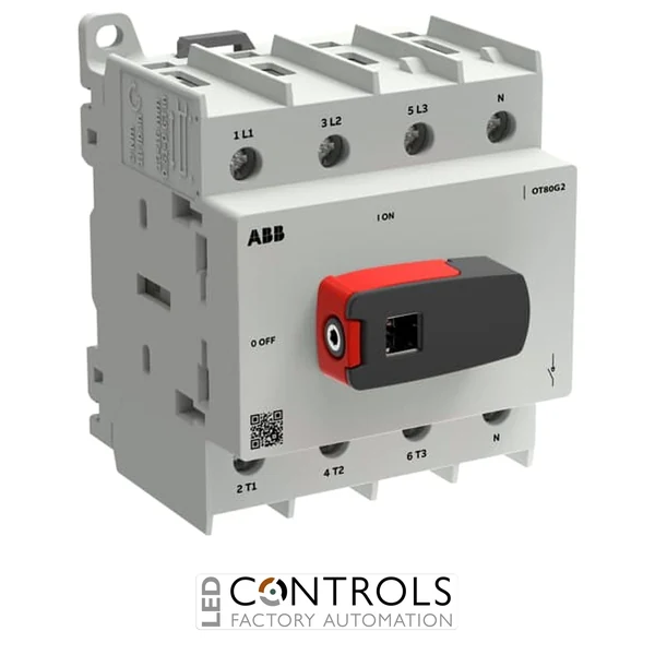 1SCA162561R1001 ABB OT80G2-4BSN2 OT Plus 4 Pole 80A Panel Mounted Switch Disconnector