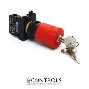 EMAS CP200EA30 EMAS CP EMER. PUSH BUTTON 1NC 30 MM KEY OPERATED