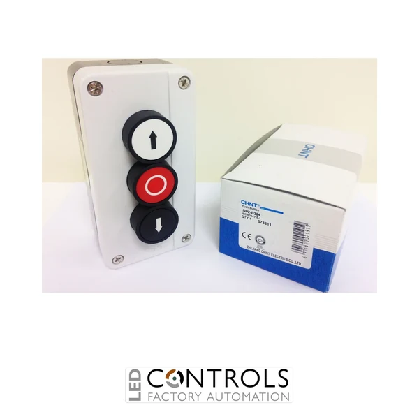 np2-b324 chint 3 pos up/stop/down push button station 22mm