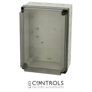 6015927 Fibox PCM 200/125 XT Enclosure, Polycarbonate, metric knock-outs Extra high base, smoked transparent cover