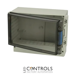 7525134 Fibox PC 25/22-3 Enclosure, Polycarbonate Smoked transparent hinged cover