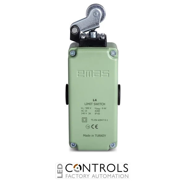 EMAS L4K16MIM211 EMAS L4 SERIES LIMIT SW.-SNP ACT. 2NC+2NO-METAL ROLLER