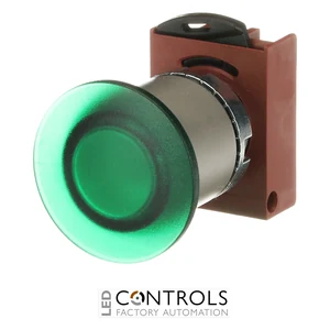 1SFA184562R9102 ABB P9MET4VL1 Green 40 mm Illuminated Maintained Mushroom Pushbutton - image 3