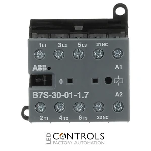 GJL1313001R7011 ABB B7S-30-01-1.7-71 B7S Mini Contactor 24 V DC, 1.7 W Coil 3NO + 1NC Aux Screw Terminals PLC Low Consumption