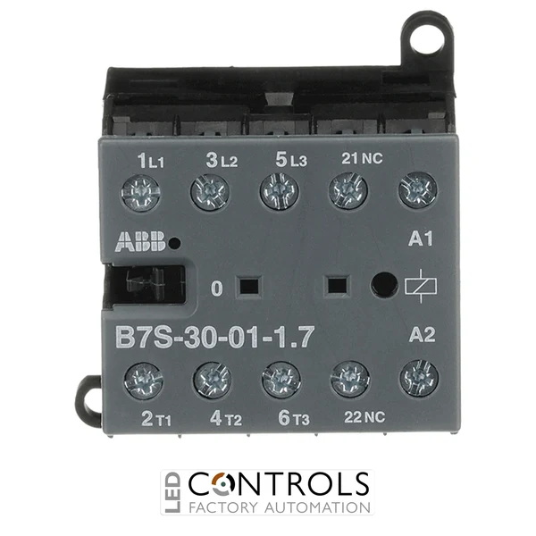 GJL1313001R7011 ABB B7S-30-01-1.7-71 B7S Mini Contactor 24 V DC, 1.7 W Coil 3NO + 1NC Aux Screw Terminals PLC Low Consumption