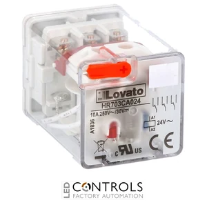 HR703CA024 - IND. RELAY 11 PINS 3C/O 10A 24VAC+LED