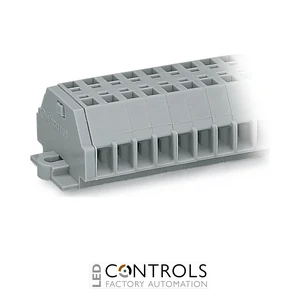 260-112 Wago 2-conductor terminal strip;without push-buttons;with fixing flanges;gray